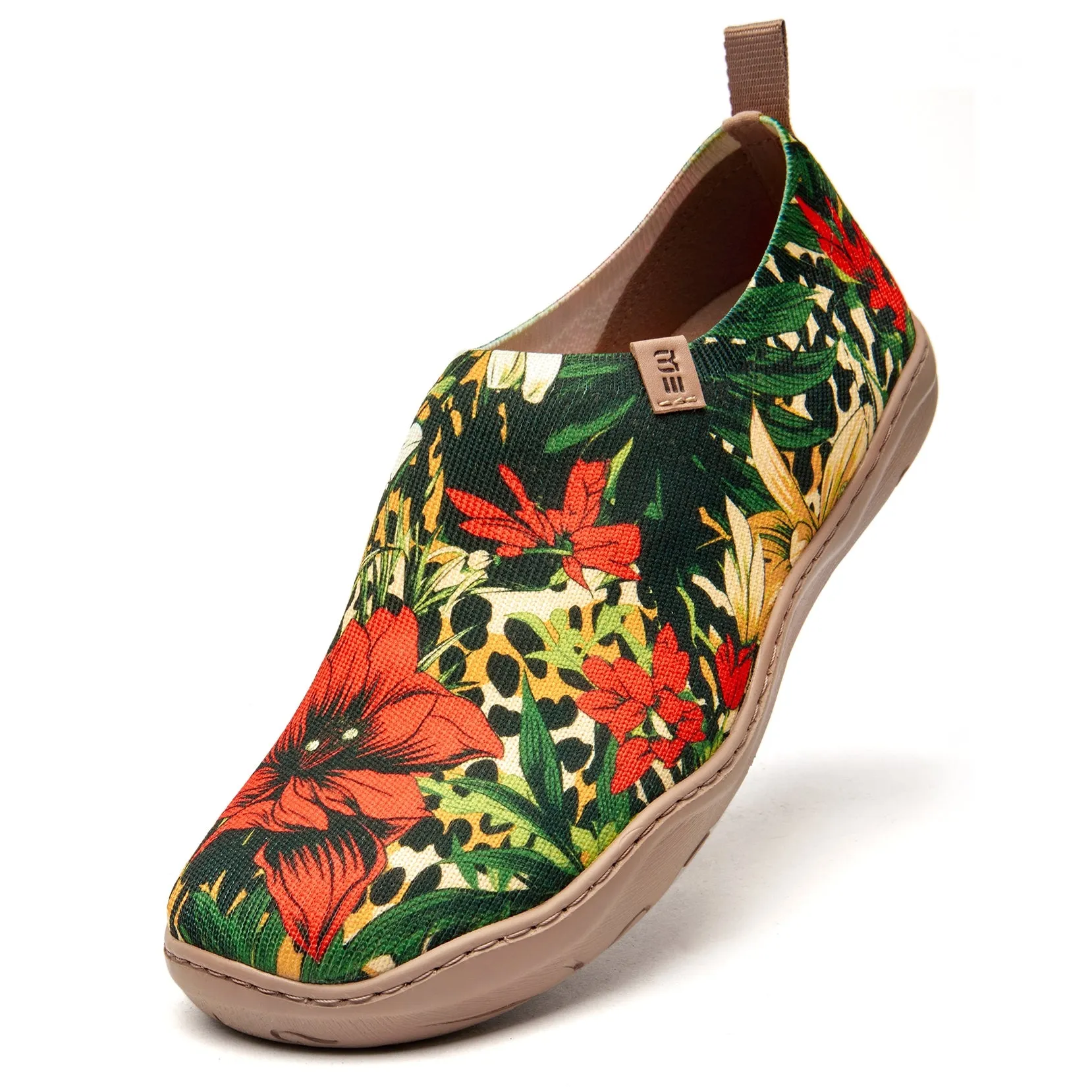 Tropical Harmony Women's Slip-On Shoes Painted Canvas Sneakers