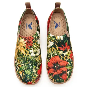 Tropical Harmony Women's Slip-On Shoes Painted Canvas Sneakers