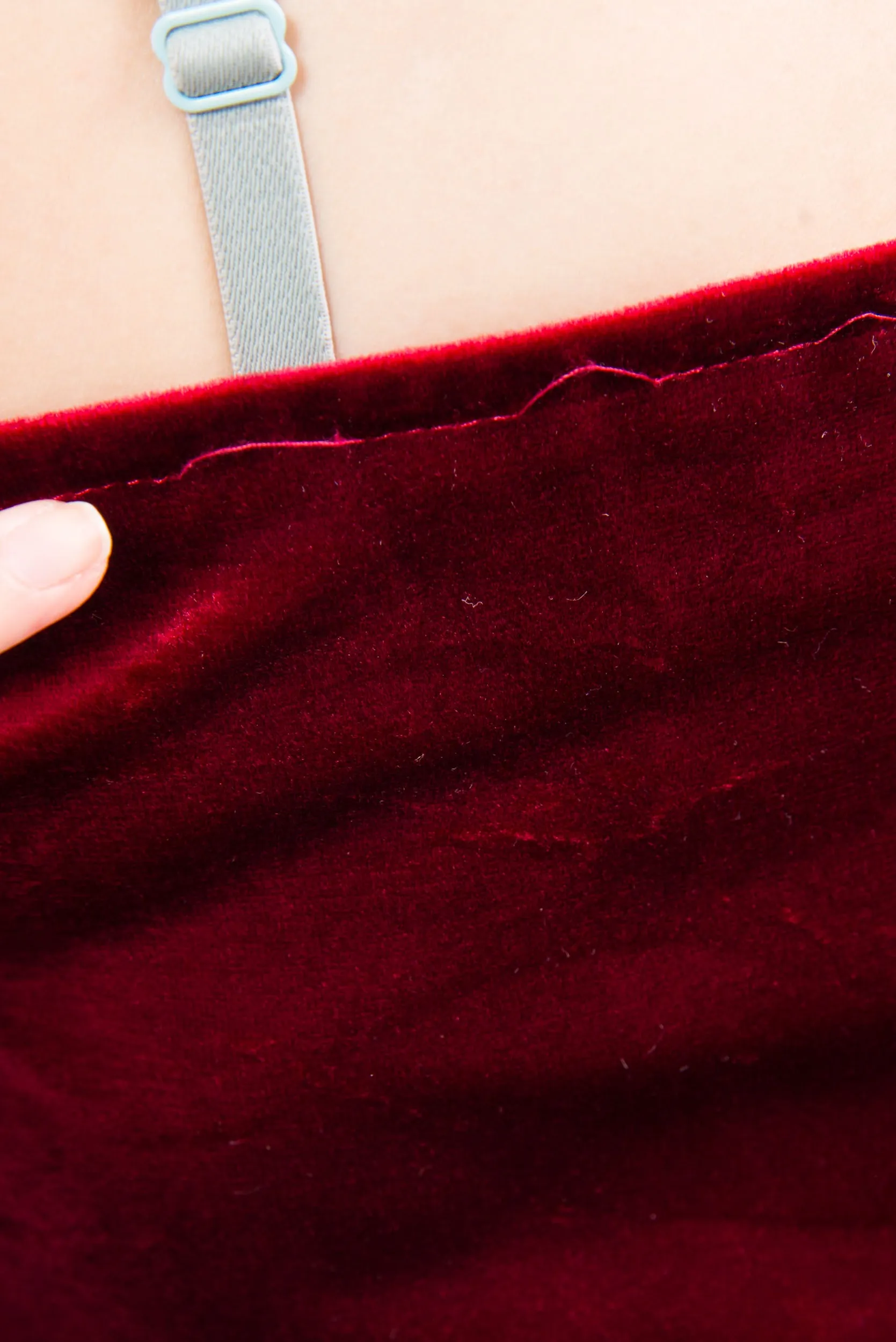 Vintage 80's Velvet Strappy Midi Dress