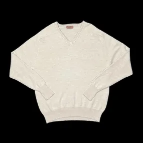 Vintage CAMERON Made In Scotland Pure New Wool V-Neck Knit Sweater Jumper