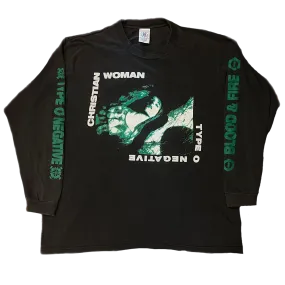 Vintage Type O Negative "Christian Woman" Rotated Text Long Sleeve Shirt