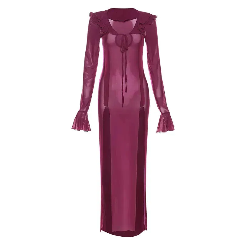 Vvsha Haislee See-Through Maxi Dress